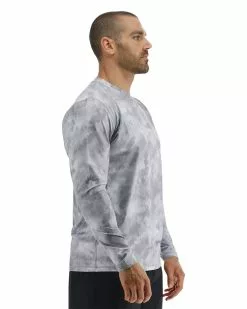 TYR SunDefense™ Men's Vented Long Sleeve Crew Shirt - Turbulent -TYR Sales PMLSTU7A 988 alt06