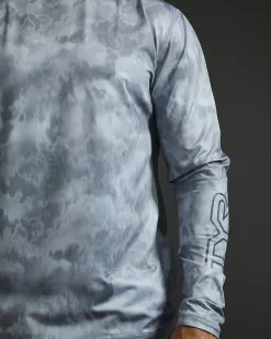 TYR SunDefense™ Men's Vented Long Sleeve Crew Shirt - Turbulent -TYR Sales PMLSTU7A 988 alt07