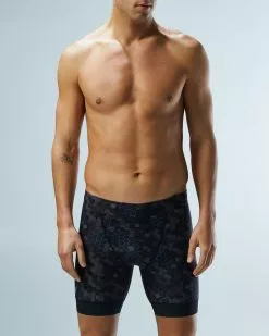 TYR Durafast Elite® Men's Workout Jammer Swimsuit - Carbon Hex -TYR Sales SFCHX7A 100 alt07