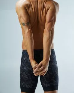 TYR Durafast Elite® Men's Workout Jammer Swimsuit - Carbon Hex -TYR Sales SFCHX7A 100 alt10