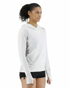 TYR SunDefense™ Women's Vented Hooded Shirt - Solid -TYR Sales TSFPLH7A 100 alt06