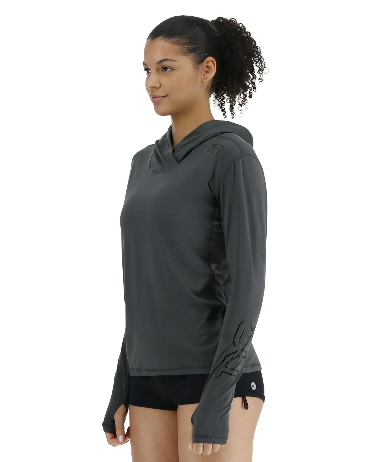 TYR SunDefense™ Women's Vented Long Sleeve Crew Shirt - Solid 5 TYR SunDefense™ Women's Vented Long Sleeve Crew Shirt - Solid - Image 3