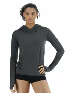 TYR SunDefense™ Women's Vented Long Sleeve Crew Shirt - Solid