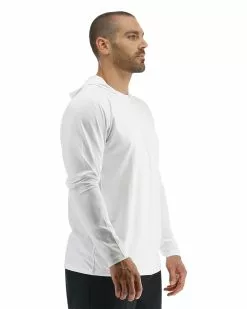 TYR SunDefense™ Men's Vented Hooded Shirt - Solid -TYR Sales TSMPLH7A 100 alt06