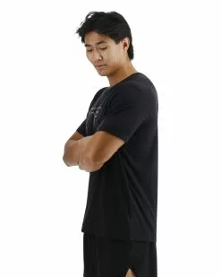 TYR UltraSoft Men's Big Logo Tri-Blend Tech Tee -TYR Sales USSTMC3A 001 alt03
