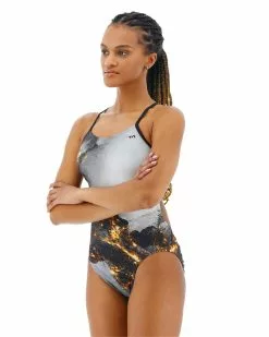 TYR Durafast Elite® Women's Cutoutfit Swimsuit - Pyrite -TYR Sales cpyr7a 751 alt06