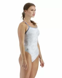 TYR Durafast Elite® Women's Diamondfit Swimsuit - Whiteout Camo -TYR Sales dwcm7a 100 alt06
