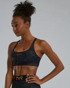 TYR Base Kinetic™ Women's Dual Strap Sports Bra - Goldstone -TYR Sales fgdsgo3a 001 alt03