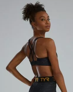 TYR Base Kinetic™ Women's Dual Strap Sports Bra - Goldstone -TYR Sales fgdsgo3a 001 alt04