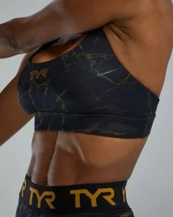 TYR Base Kinetic™ Women's Dual Strap Sports Bra - Goldstone -TYR Sales fgdsgo3a 001 alt05