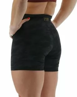 TYR Base Kinetic™ Women's High-Rise 4" Shorts - Blackout Camo -TYR Sales ftfhsb3a 001 alt04