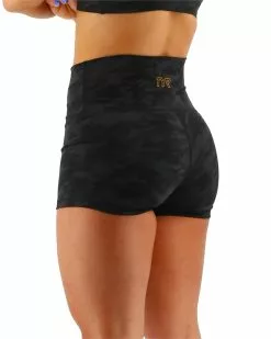 TYR Base Kinetic™ Women's High-Rise 2" Shorts - Blackout Camo -TYR Sales ftmrsb3a 001 alt03
