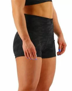 TYR Base Kinetic™ Women's High-Rise 2" Shorts - Blackout Camo -TYR Sales ftmrsb3a 001 alt06