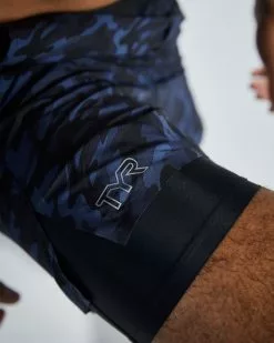 TYR Hydrosphere™ Men's Lined 7" Unbroken Shorts - Midnight Camo -TYR Sales muslmc3a 401 alt09