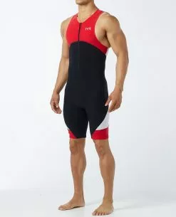 TYR Men's Padded Front-Zip Tri-Suit - Carbon