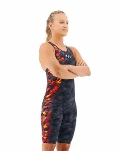 TYR Women's Venzo™ Closed Back Swimsuit - Camo Fire -TYR Sales vzcfcb6a 937b alt06