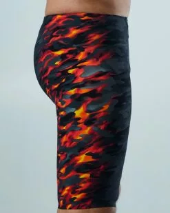 TYR Men’s Venzo™ High-Waist Jammer Swimsuit - Camo Fire -TYR Sales vzcfhw6a 937 alt09