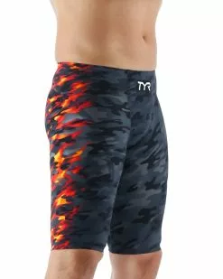 TYR Men’s Venzo™ High-Waist Jammer Swimsuit - Camo Fire -TYR Sales vzcfhw6a 937 alt06