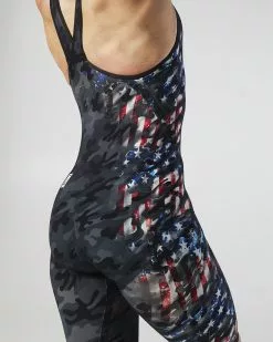 TYR Women's Venzo™ Closed Back - USA Blackout Camo -TYR Sales vzcucb6a 921 alt07