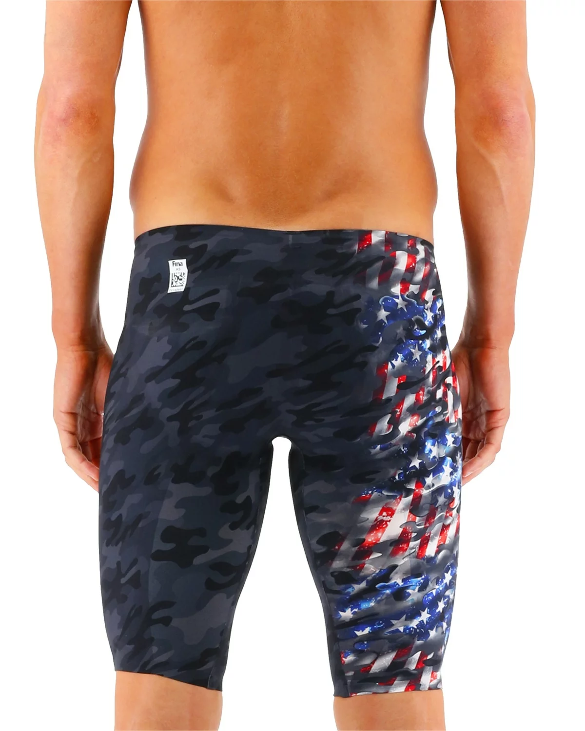 TYR Men's Venzo™ High Jammer - USA Blackout Camo 4 TYR Men's Venzo™ High Jammer - USA Blackout Camo - Image 2