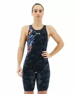 TYR Women's Venzo™ Open Back - USA Blackout Camo