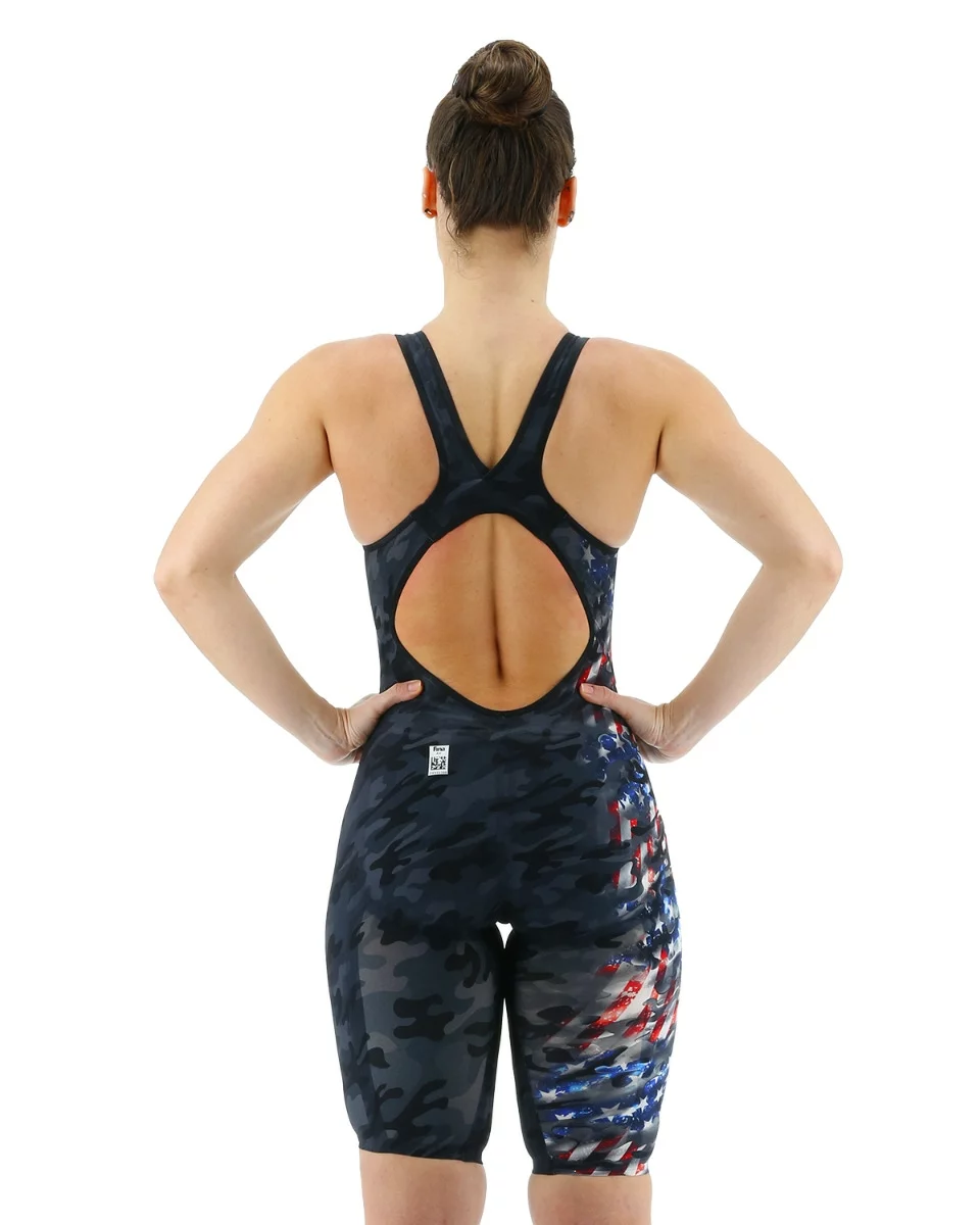 TYR Women's Venzo™ Open Back - USA Blackout Camo 4 TYR Women's Venzo™ Open Back - USA Blackout Camo - Image 2