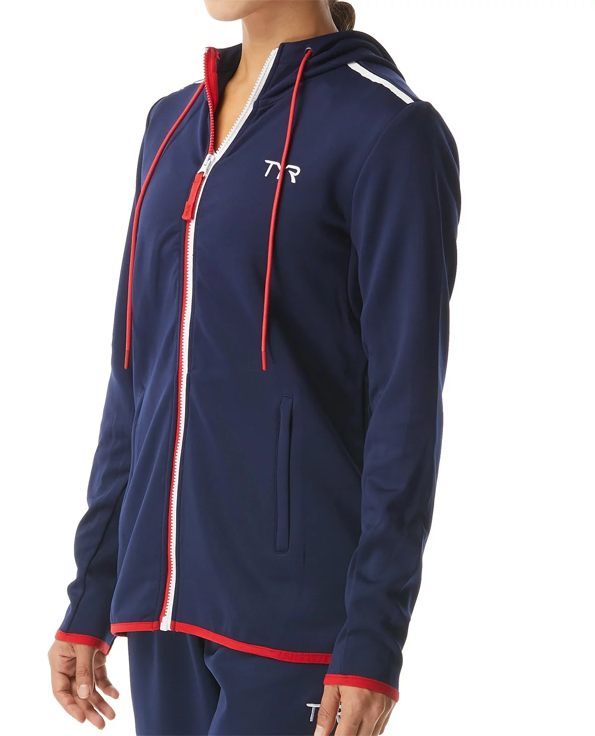 TYR Women's Alliance Podium Full Zip Hoodie 3 TYR Women's Alliance Podium Full Zip Hoodie