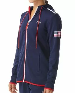 TYR Women's Alliance Podium Full Zip Hoodie - USA